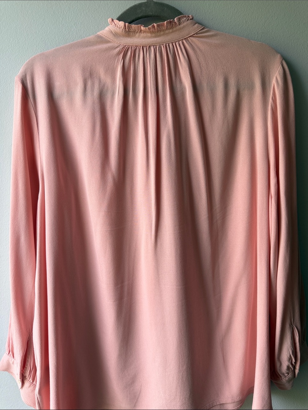 Style & Co  Pink Ruffle-Neck Button Down Blouse - Picture 5 of 5